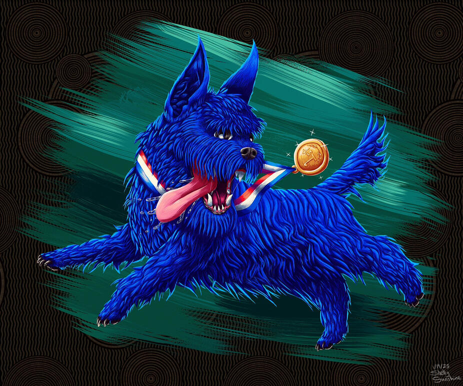 After 24 Years, Blue Dog Finally Wins Gold!